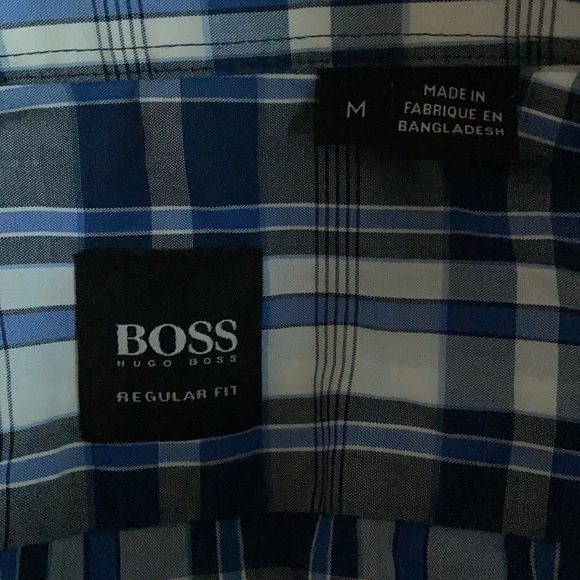 HUGO BOSS 'Lucas' Regular Fit Plaid Sport Shirt - Picture 8 of 8